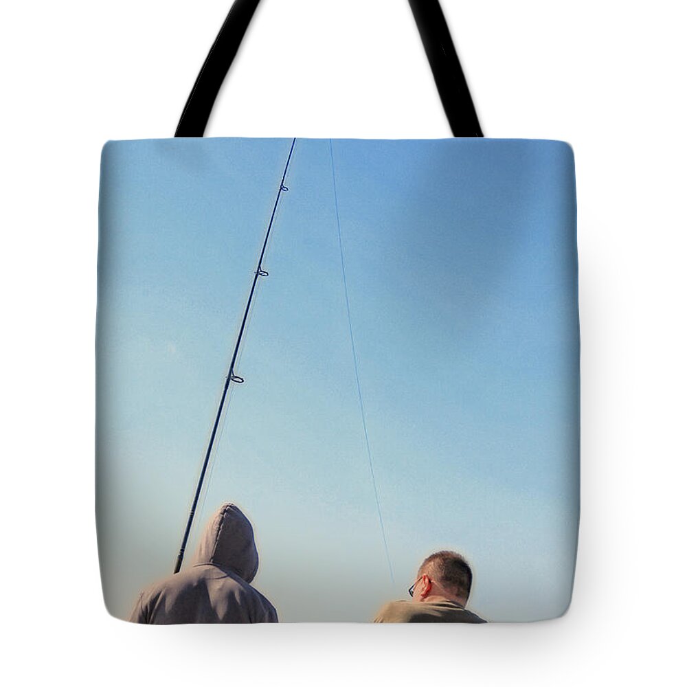 Fishing Tote Bag featuring the photograph At Fishing by Karol Livote