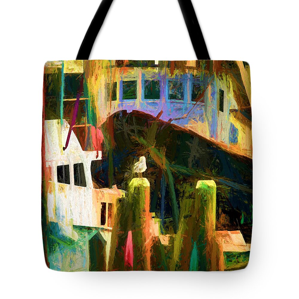 Boat Tote Bag featuring the photograph At Rest Menemsha M. V. by Jack Torcello