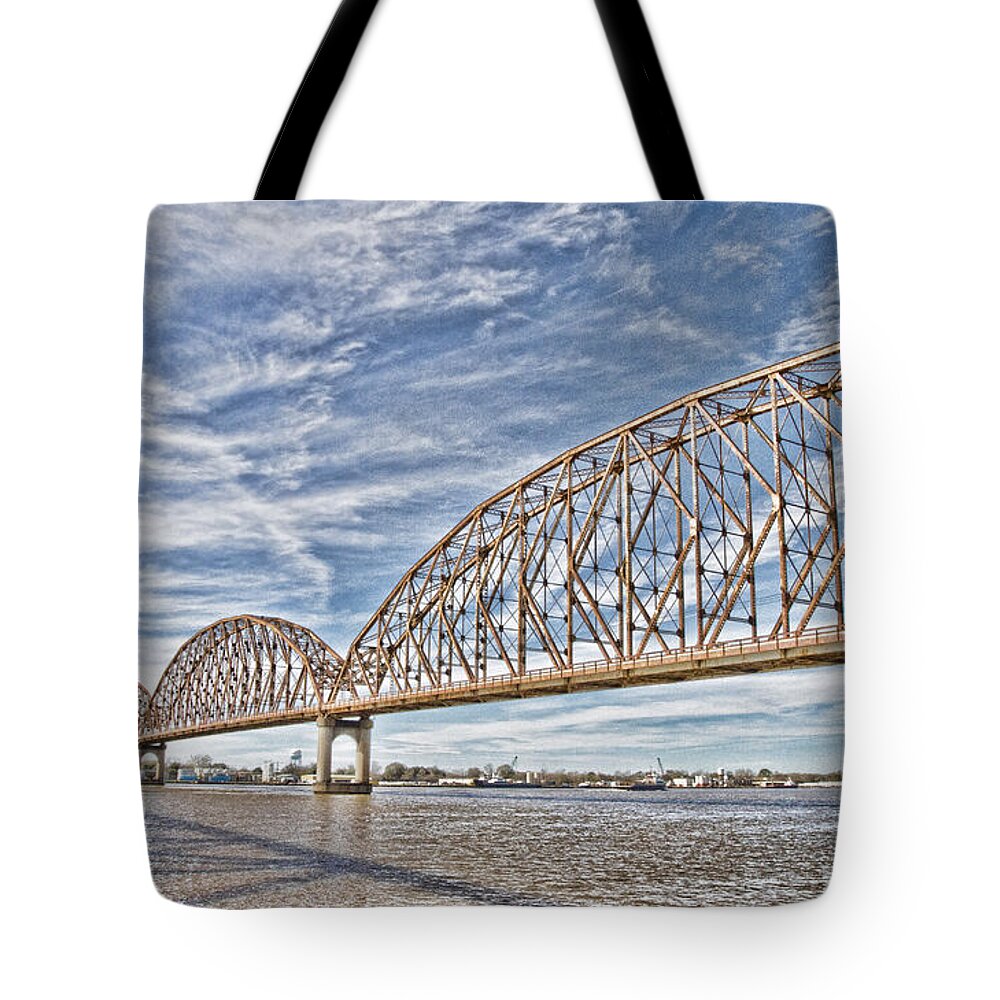 Bridge Tote Bag featuring the photograph Atchafalaya River Bridge by Scott Pellegrin