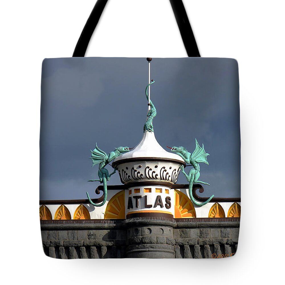 Architecture Tote Bag featuring the photograph Atlas Building by Kae Cheatham