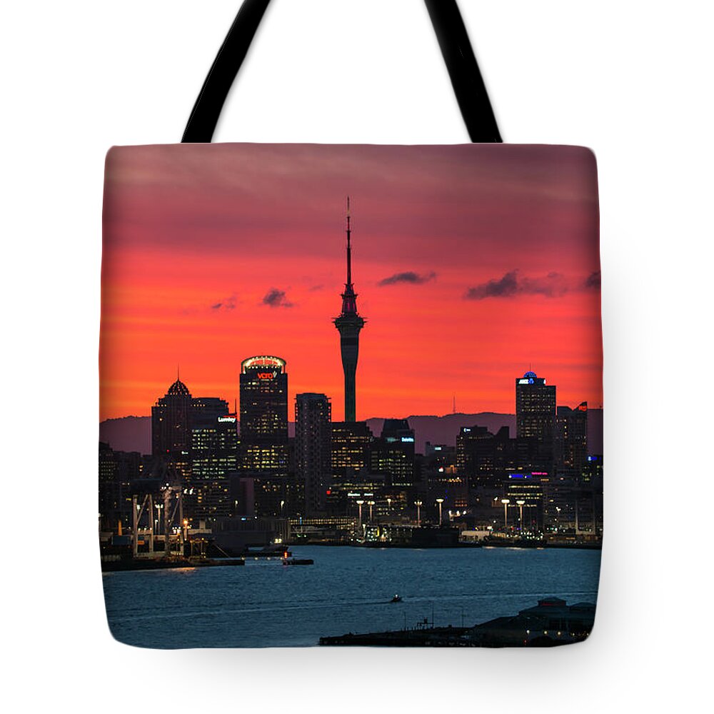 Tranquility Tote Bag featuring the photograph Auckland, New Zealand by Atomiczen