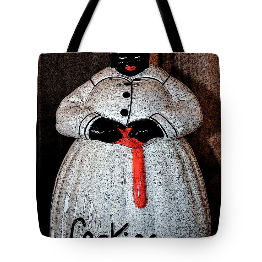 Aunt Jemima Tote Bag featuring the photograph Aunt Jemima Cookie Jar by Paul Mashburn
