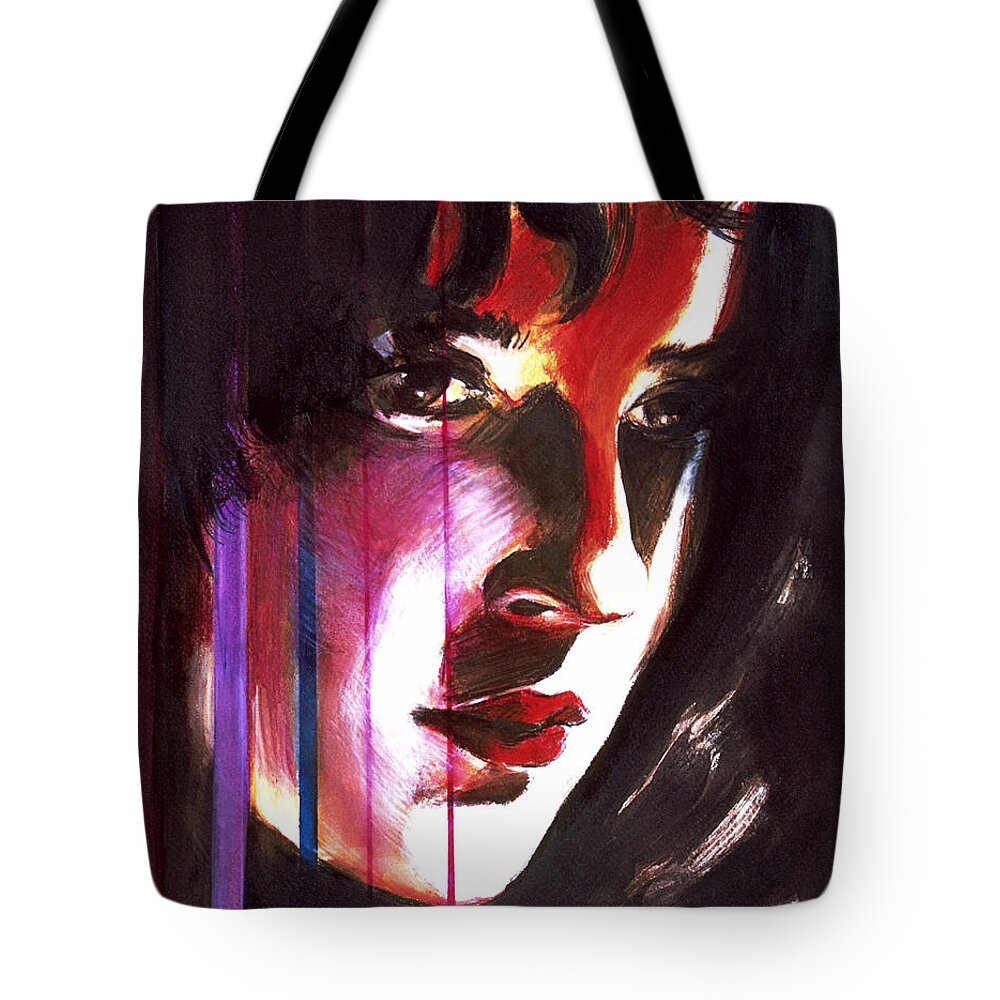 Portrait Art Tote Bag featuring the painting Aurora by Rene Capone