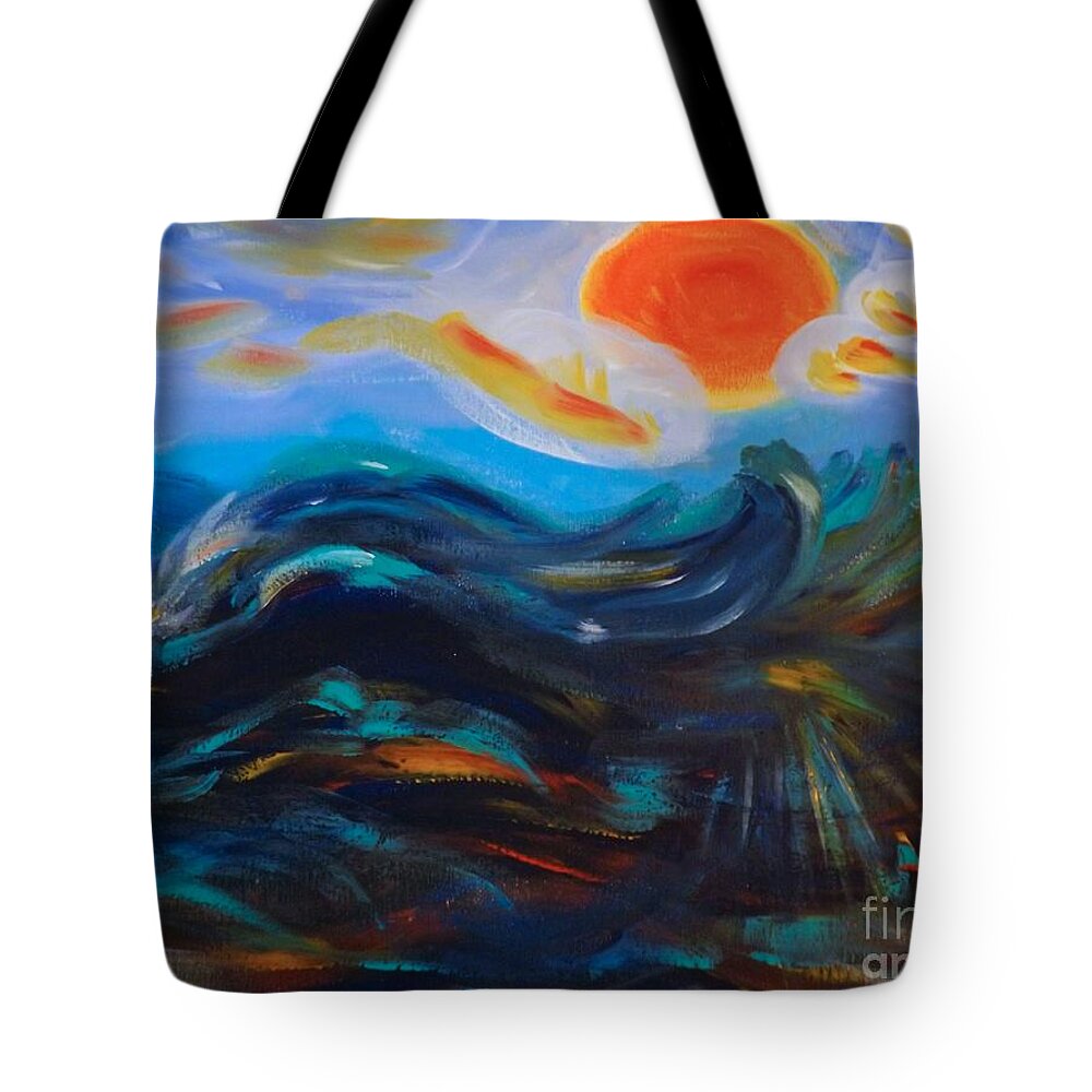 Aurora Tote Bag featuring the painting Aurora by Robyn King