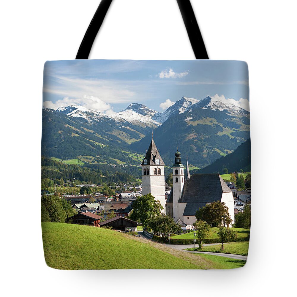 Shadow Tote Bag featuring the photograph Austria, Tyrol, Kitzbuehel, View Of by Westend61