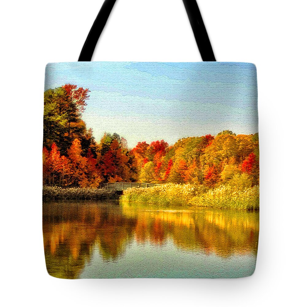 Autumnal Tote Bag featuring the photograph Autumn Ablaze by Ola Allen