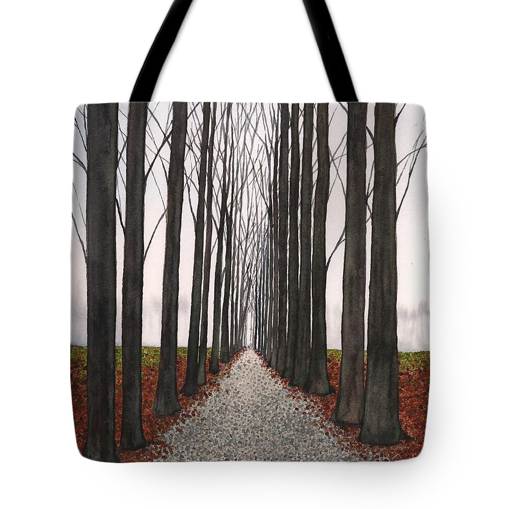 Winter Tote Bag featuring the painting Winter by Hilda Wagner