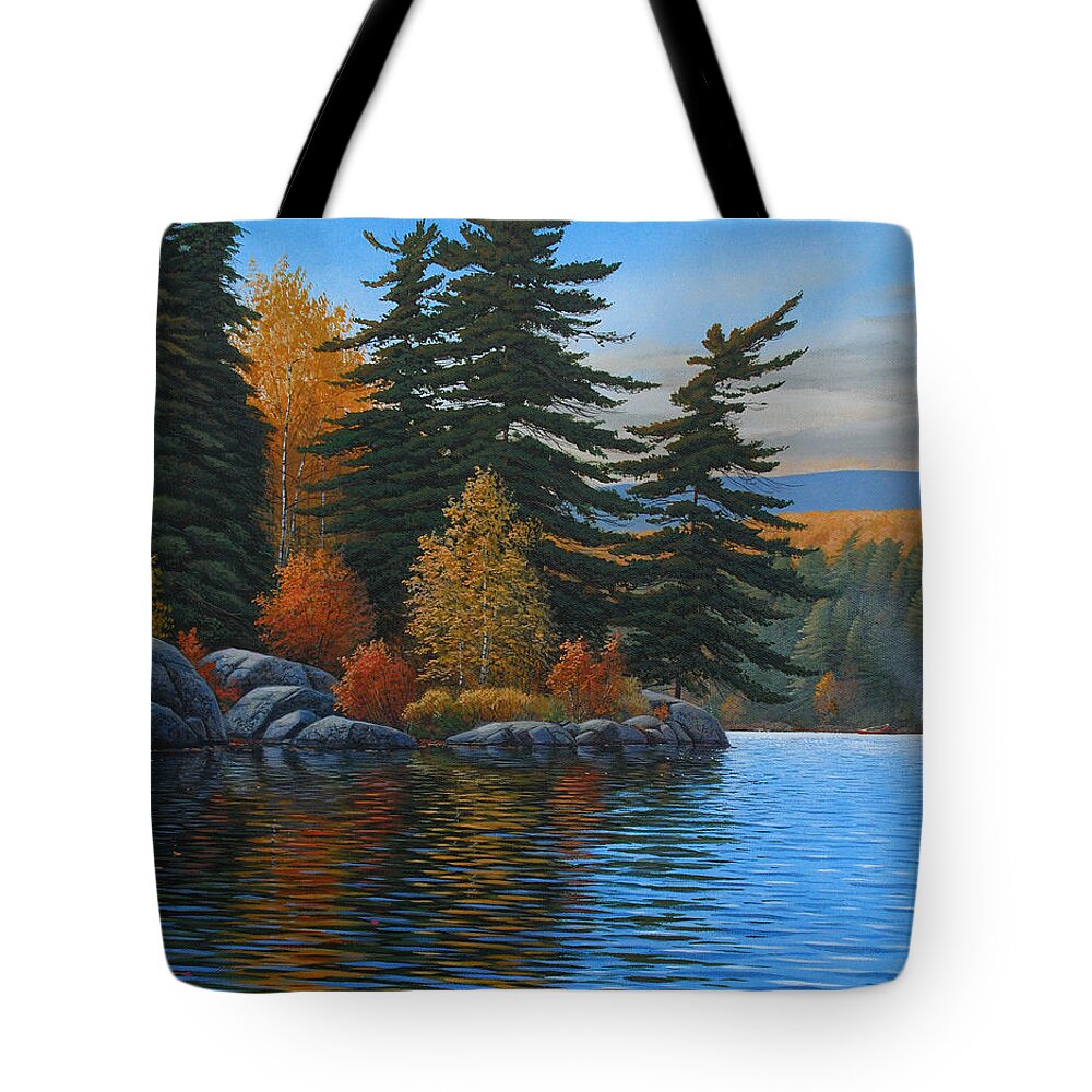 Jake Vandenbrink Tote Bag featuring the painting Autumn Breeze by Jake Vandenbrink