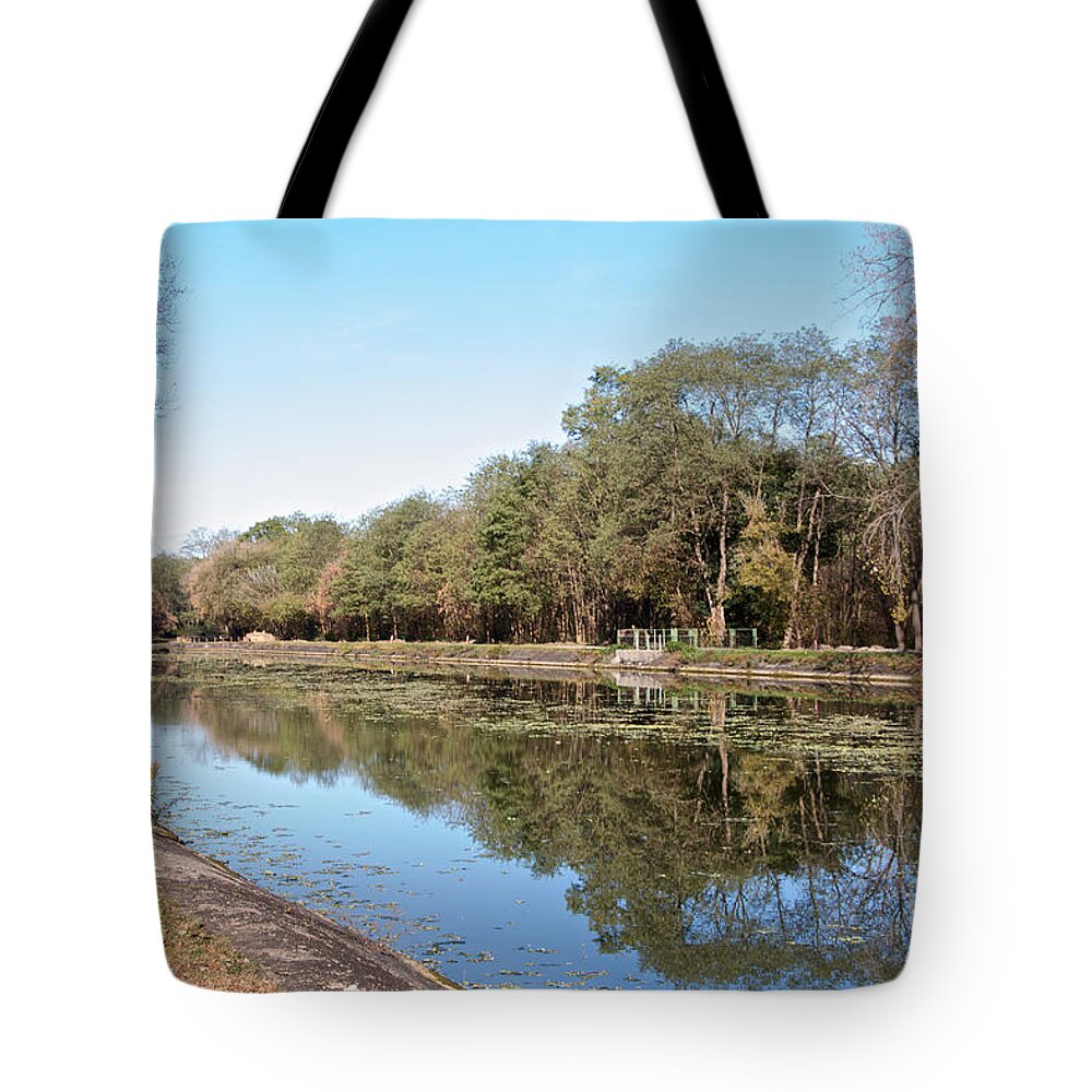 Erie Canal Tote Bag featuring the photograph Autumn by the Erie Canal by William Norton
