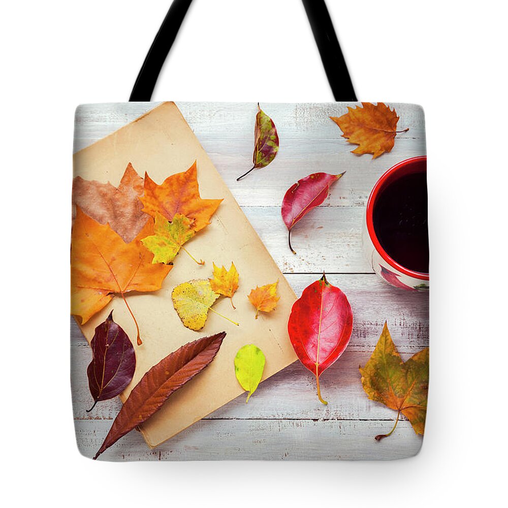 Tranquility Tote Bag featuring the photograph Autumn Cup Of Tea by Flavia Morlachetti