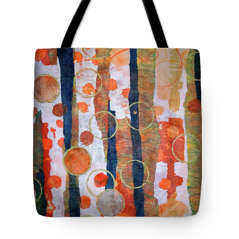 Abstract Tote Bag featuring the mixed media Autumn Dreams by Lynda Hoffman-Snodgrass