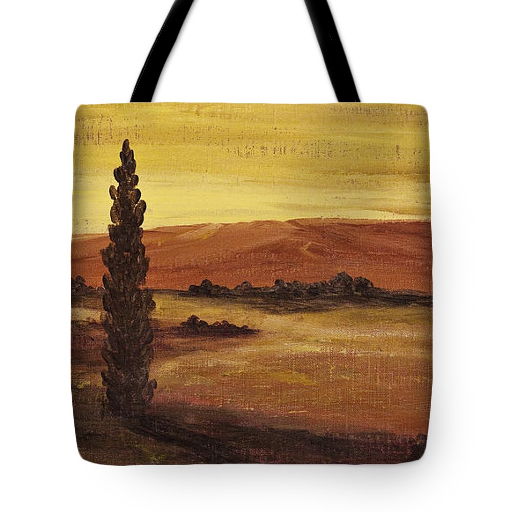 Landscape Tote Bag featuring the painting Autumn Glow by Darice Machel McGuire