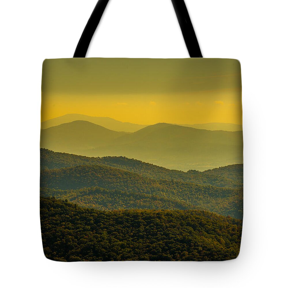 Mountains Tote Bag featuring the photograph Autumn Gold Mountains by Kevin Cable