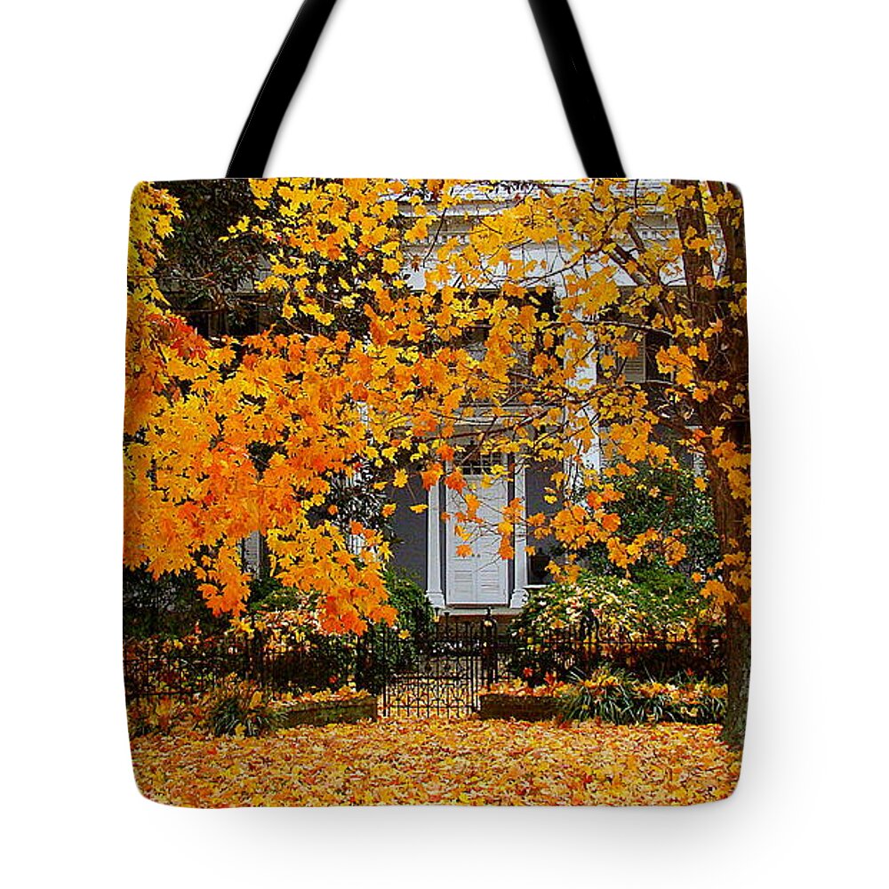 Fine Art Tote Bag featuring the photograph Autumn Homecoming by Rodney Lee Williams