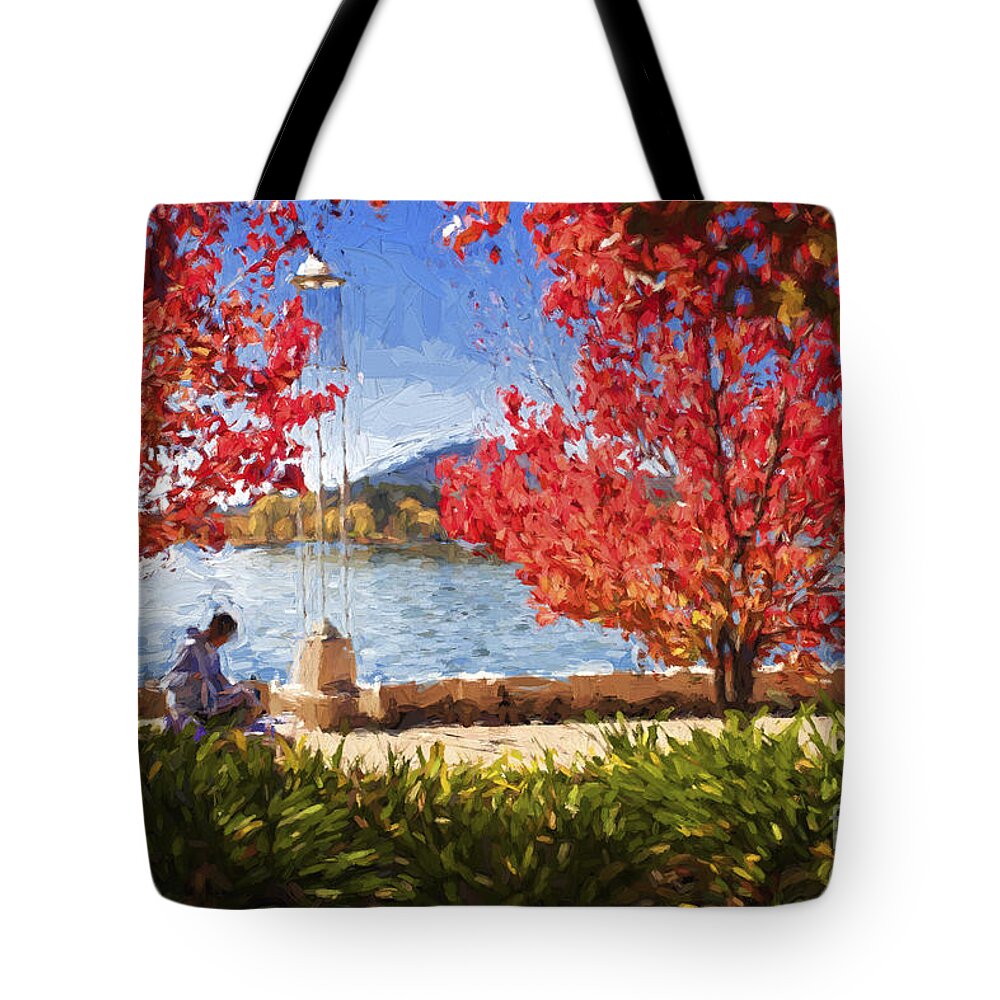 Autumn Tote Bag featuring the photograph Autumn in Canberra by Sheila Smart Fine Art Photography