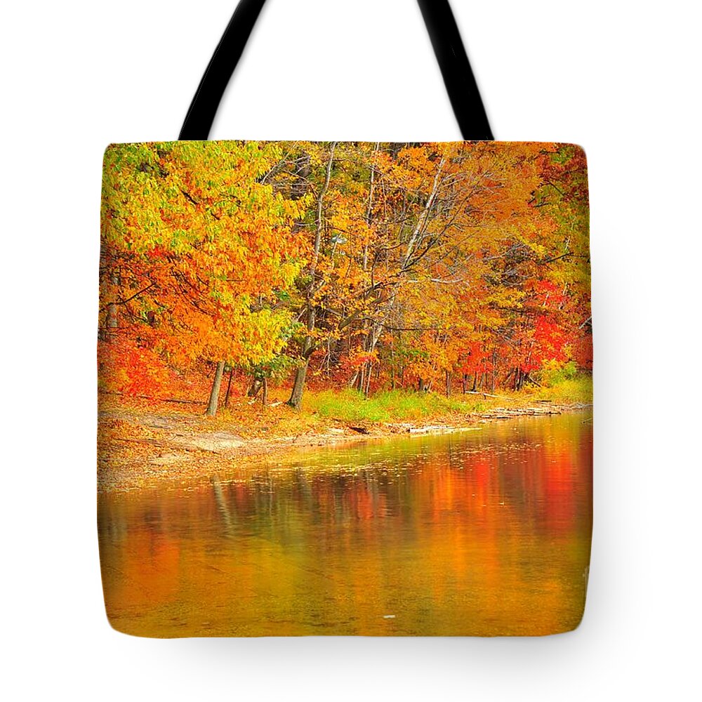 Autumn Tote Bag featuring the photograph Great Balls of Fire by Terri Gostola