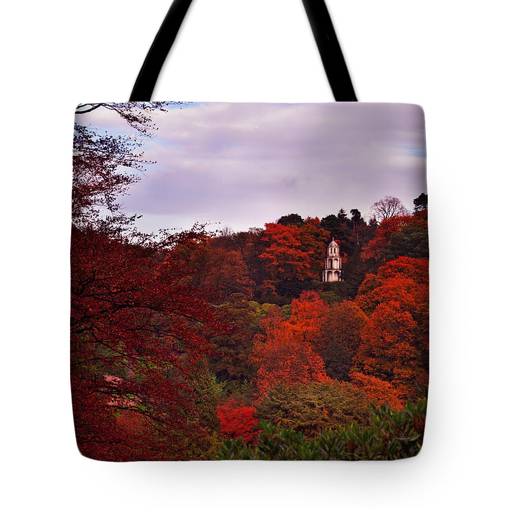 Paogoda Tote Bag featuring the photograph Autumn Pagoda by B Cash