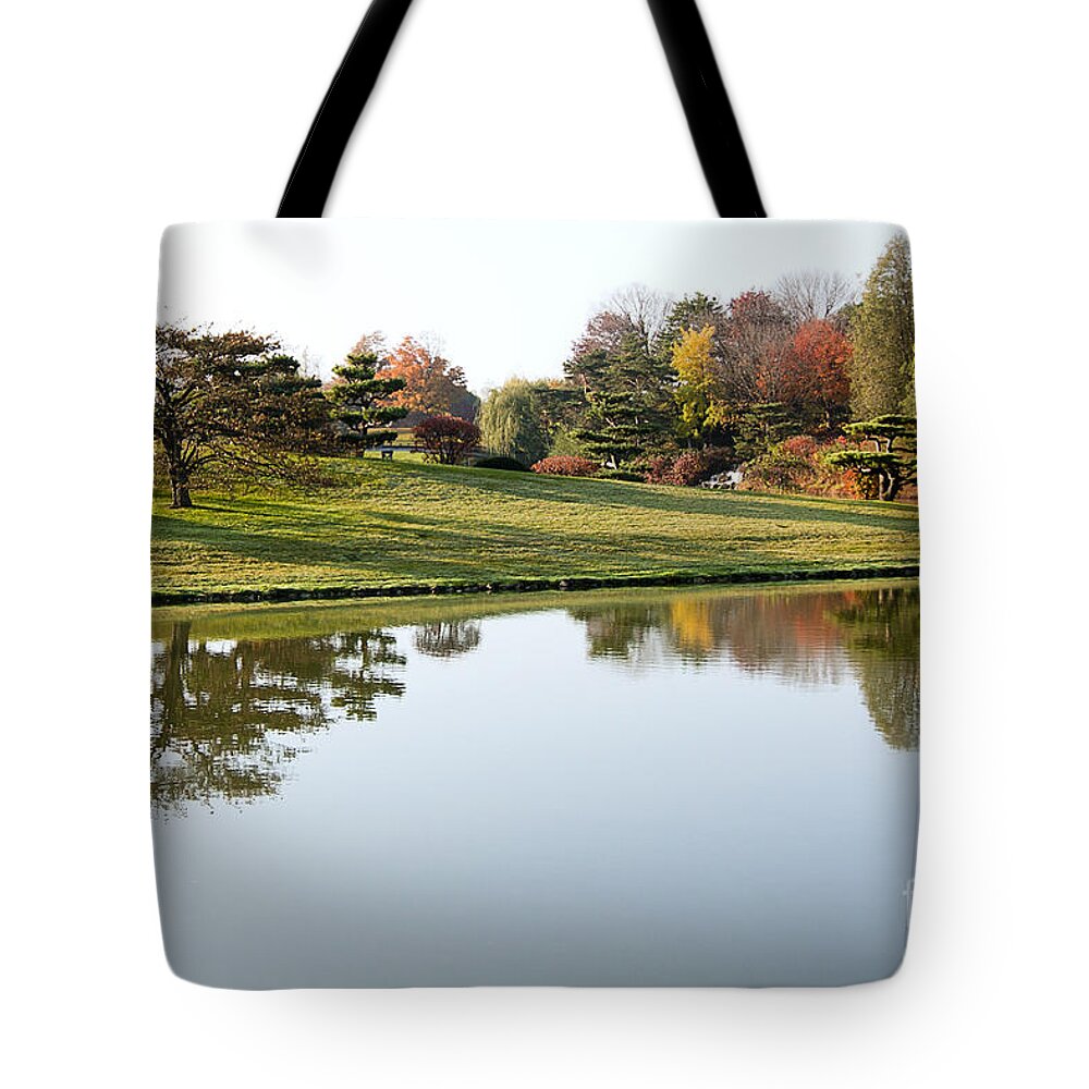 Autumn Tote Bag featuring the photograph Autumn Reflection by Patty Colabuono