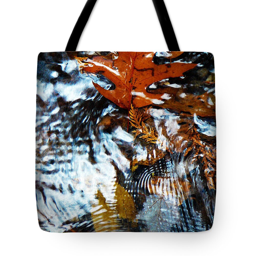 Oak Tote Bag featuring the photograph Autumn Snow by Chris Sotiriadis
