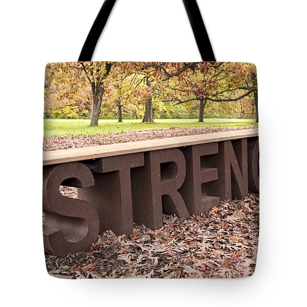 Strength Tote Bag featuring the photograph Autumn Strength by Patty Colabuono