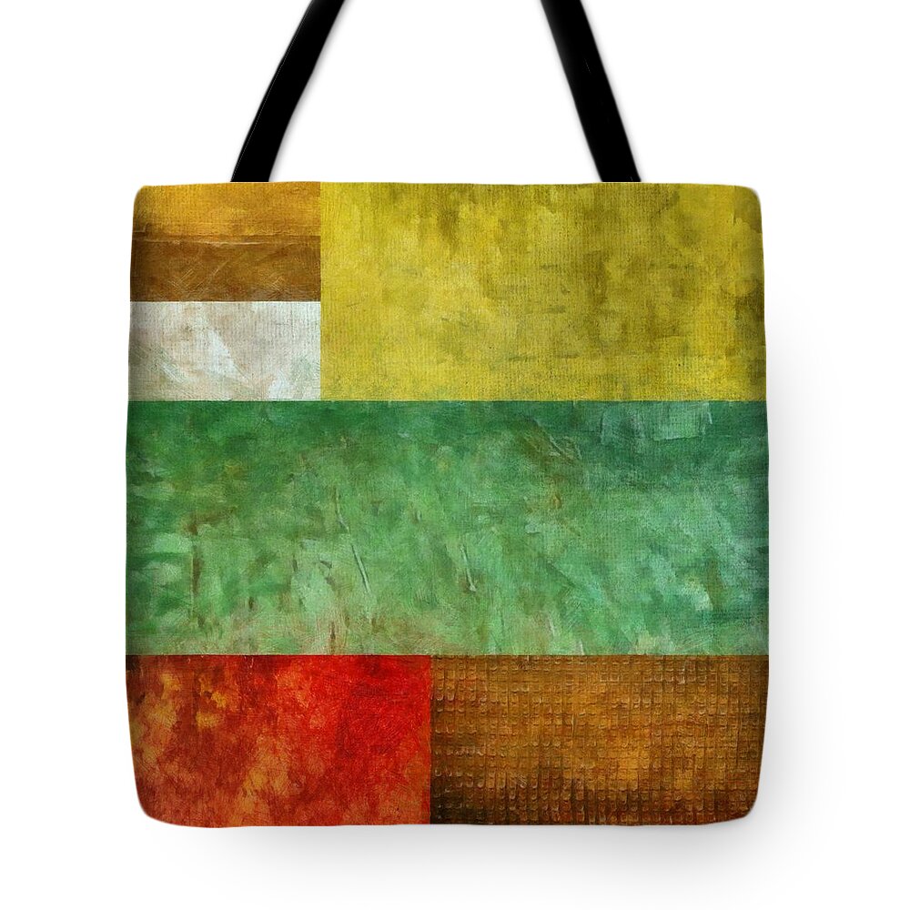 Teal Tote Bag featuring the painting Autumn Study 2.0 by Michelle Calkins