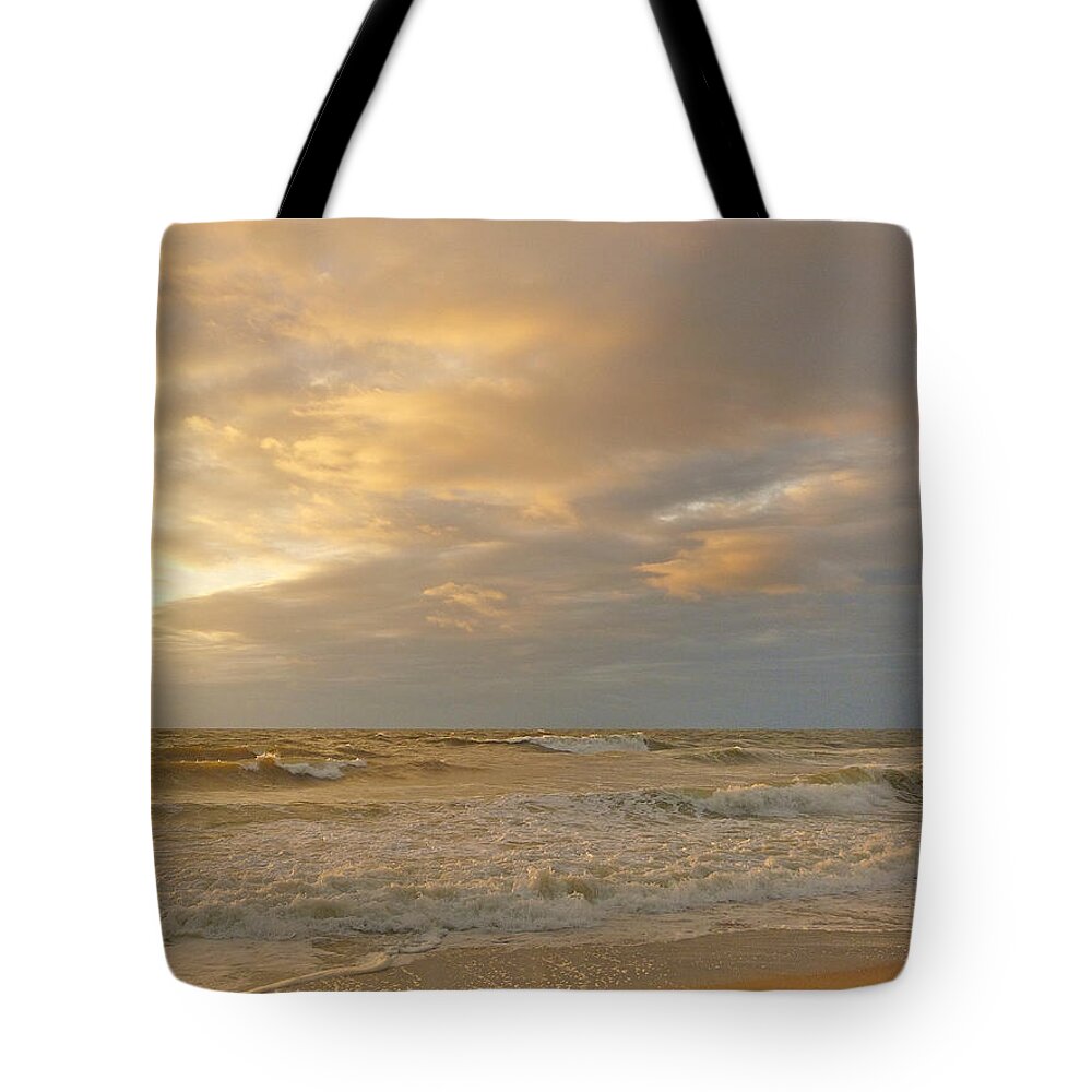 Sunrise Tote Bag featuring the photograph Autumn sunrise by Ellen Paull
