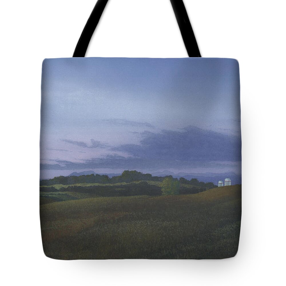Landscape Tote Bag featuring the painting Autumn Twilight by Peter Rashford