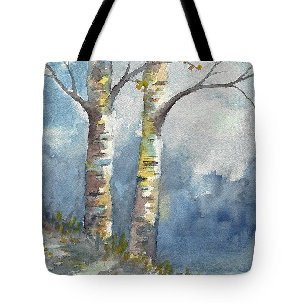 Autumn Tote Bag featuring the painting Autumn's Last Breath by David G Paul