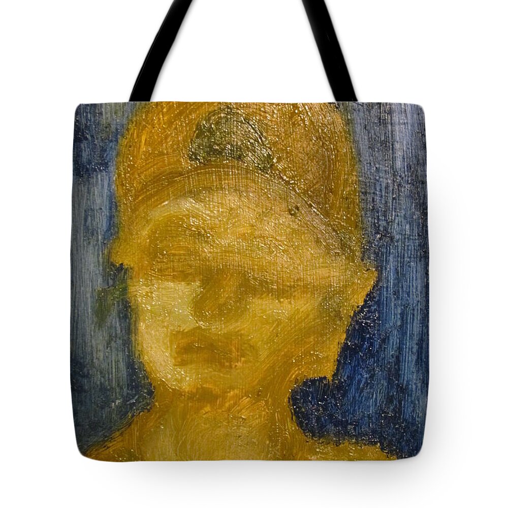 Portrait Tote Bag featuring the painting Aviator by Shea Holliman