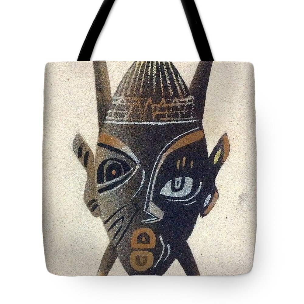 Oasis Gallery Tote Bag featuring the mixed media Awareness by Fania Simon
