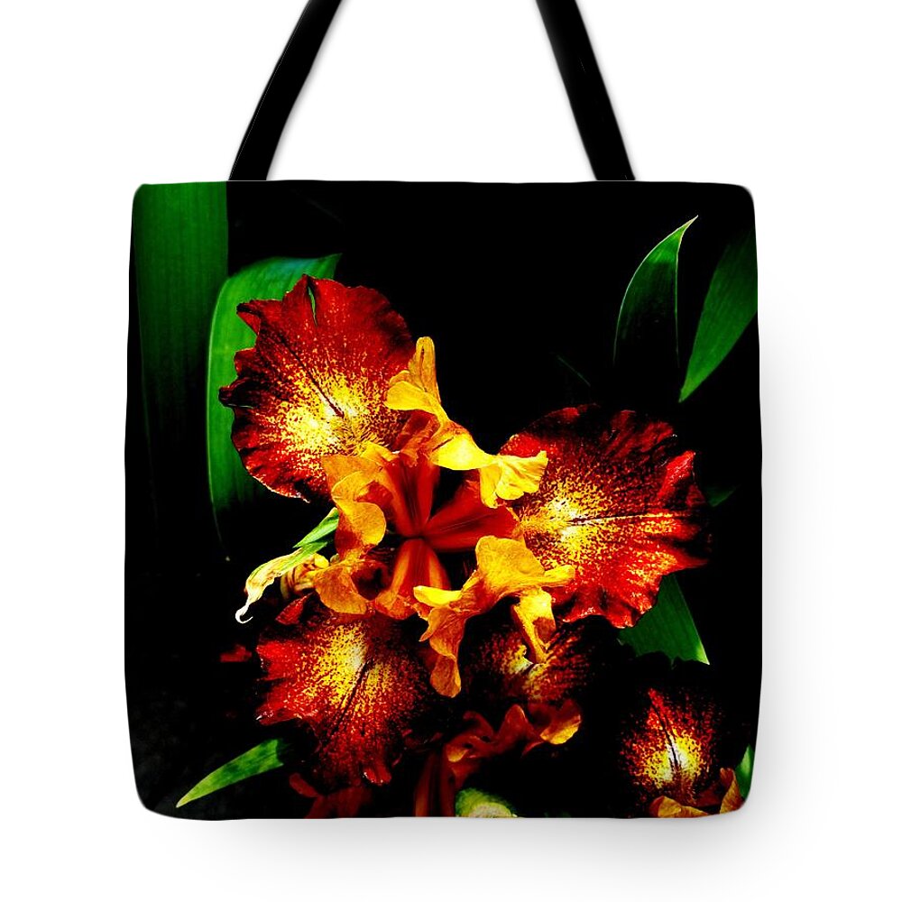 Awesome Iris Tote Bag featuring the photograph Awesome Iris by Mike Breau