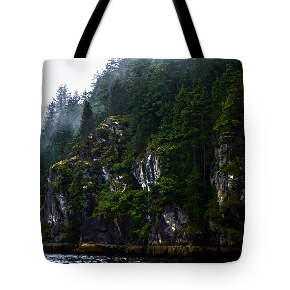 Mountain Tote Bag featuring the painting Awesomeness Of Nature by Jordan Blackstone