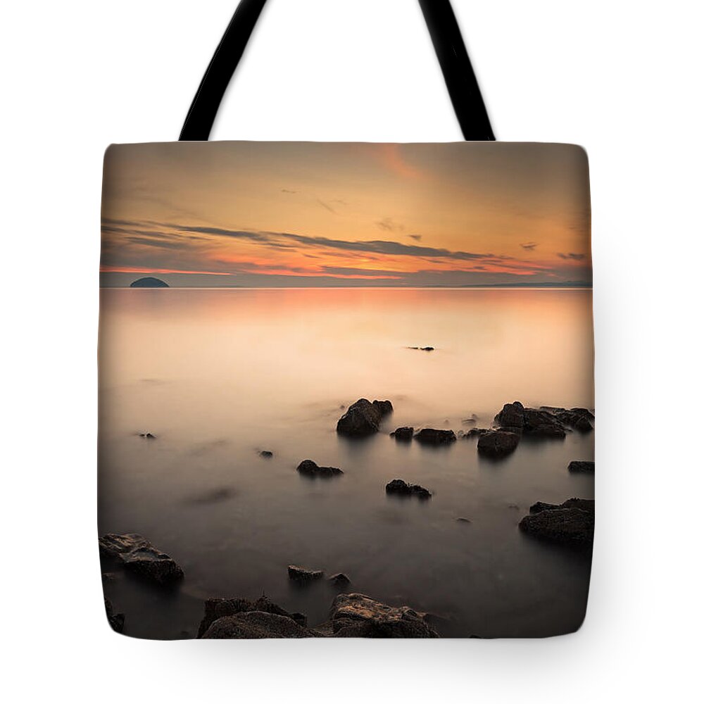 Sunset Tote Bag featuring the photograph Ayrshire Coast Sunset by Grant Glendinning