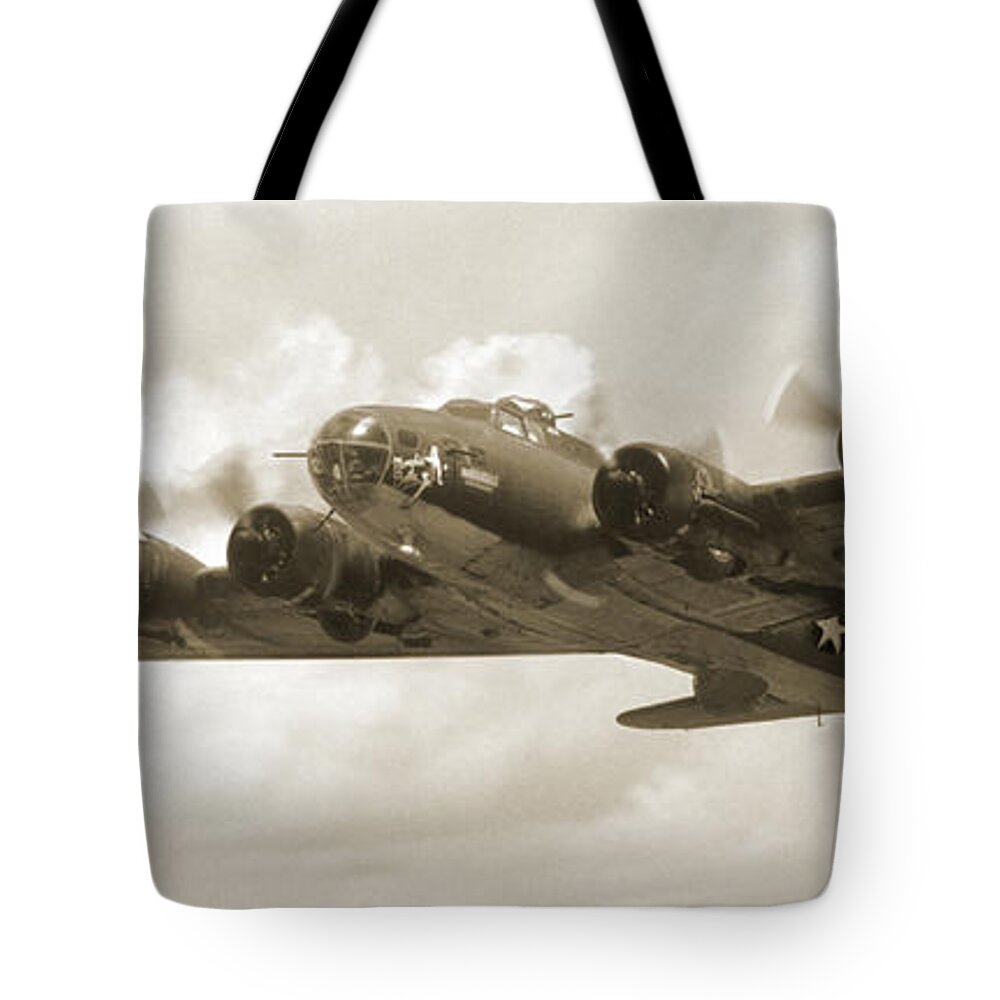Warbirds Tote Bag featuring the photograph B-17 Flying Fortress by Mike McGlothlen