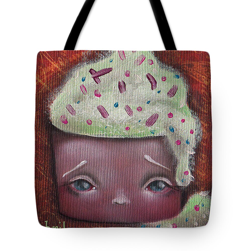 Cupcake Tote Bag featuring the painting Baby Cakes II by Abril Andrade