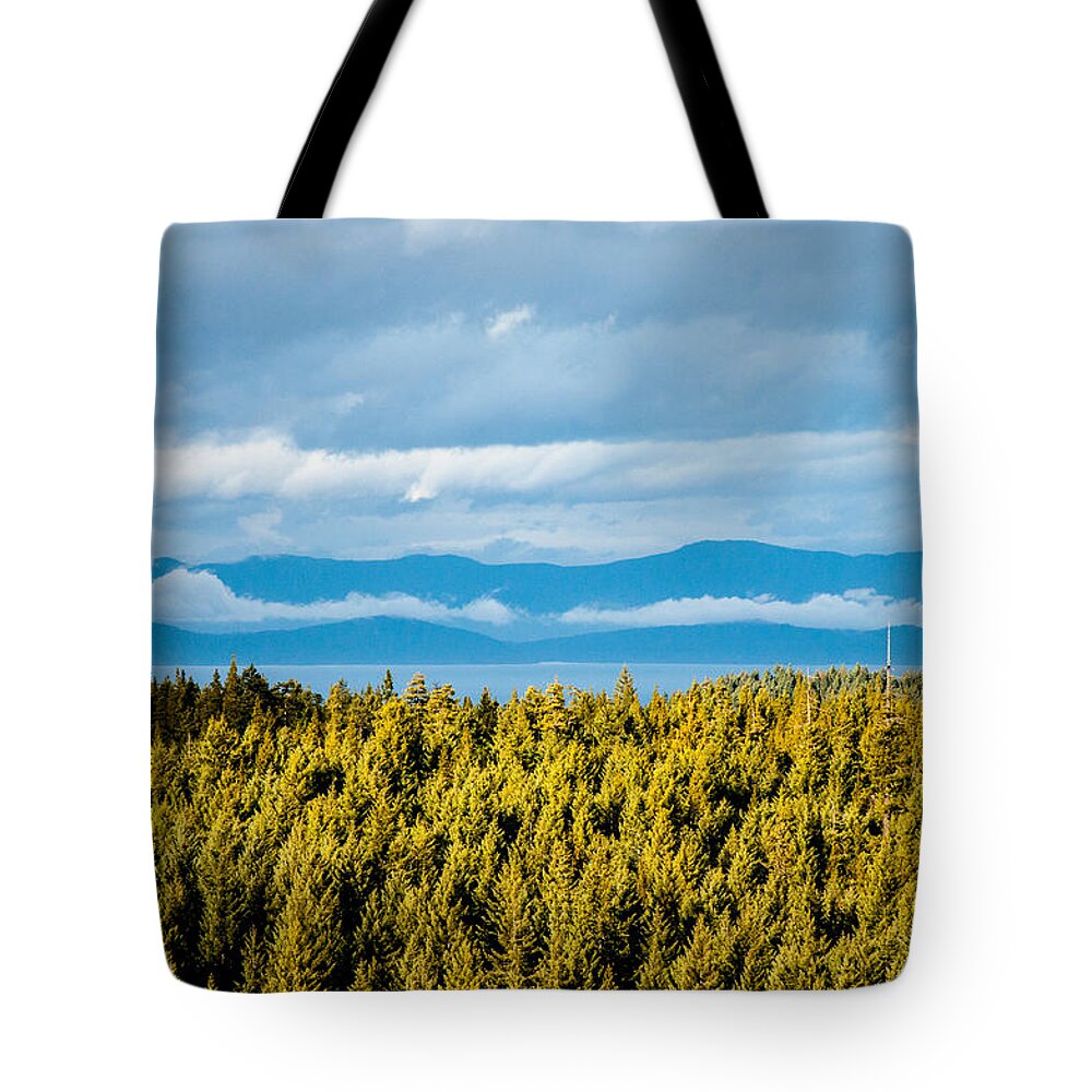 Backroad Tote Bag featuring the photograph Backroad Ocean View by Roxy Hurtubise
