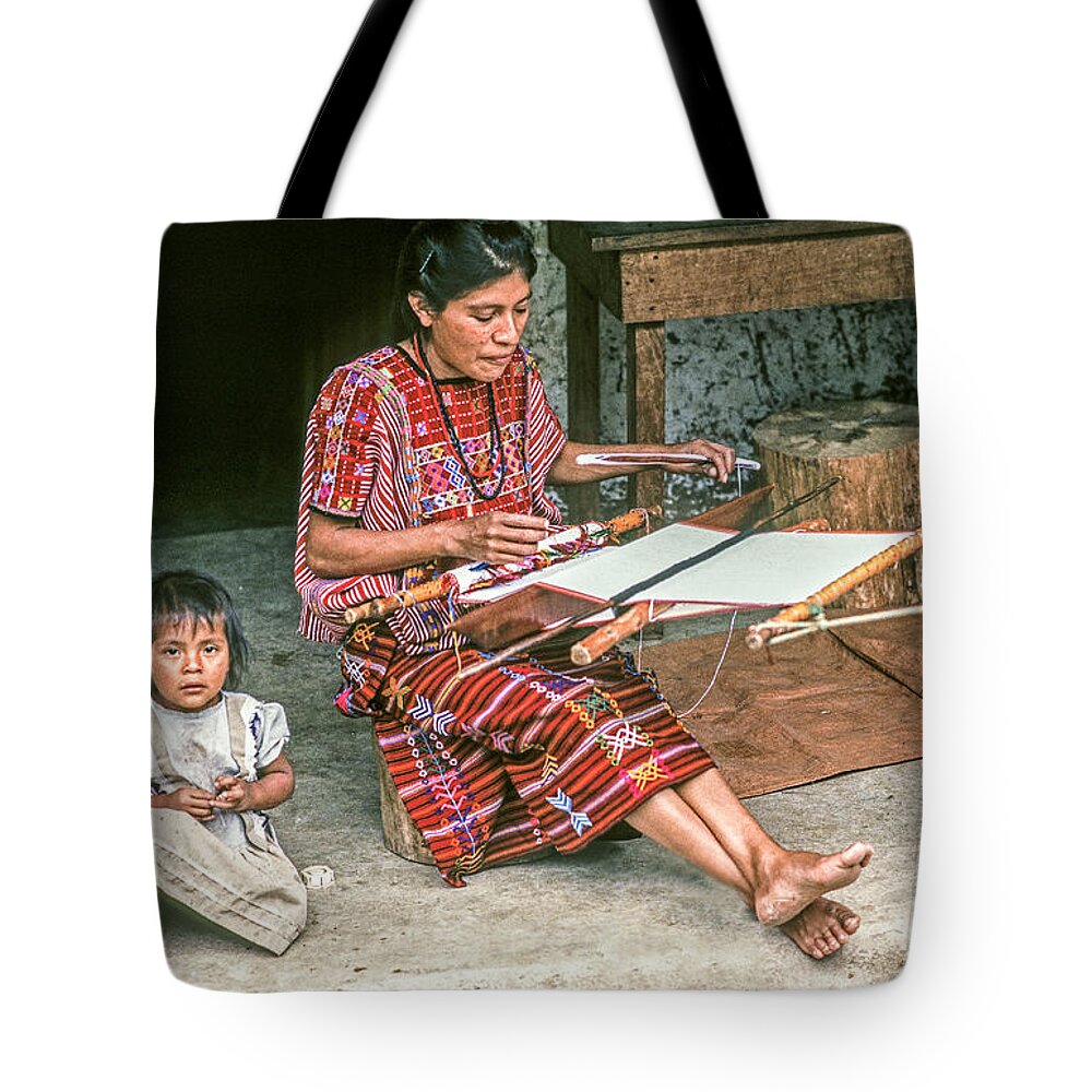 Art Tote Bag featuring the photograph Backstrap Loom 3 by Tina Manley