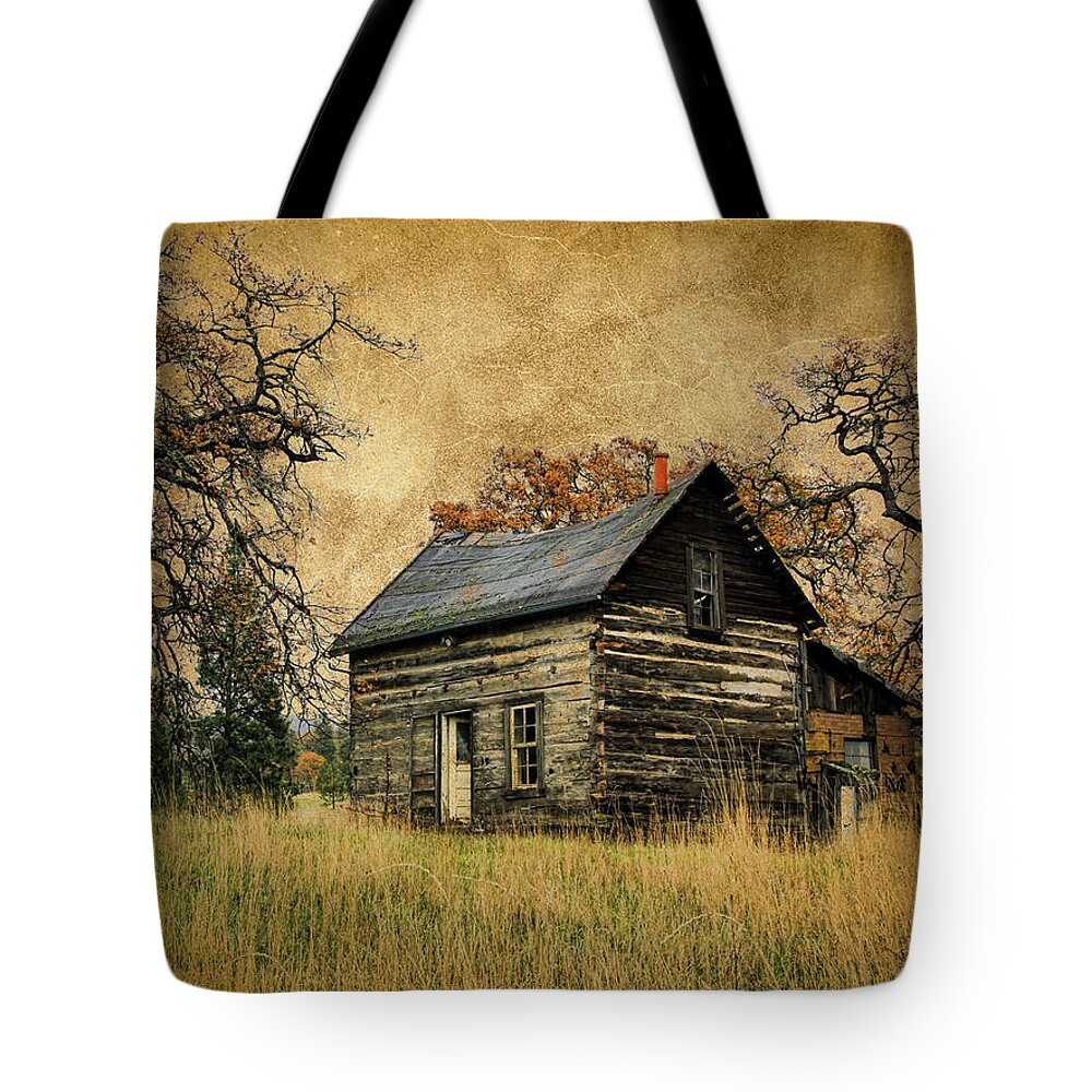 Cabin Tote Bag featuring the photograph Backwoods Cabin by Steve McKinzie