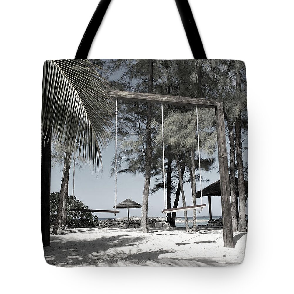 Bahamas Photography Tote Bag featuring the photograph Bahamas Swings by Bob Sample