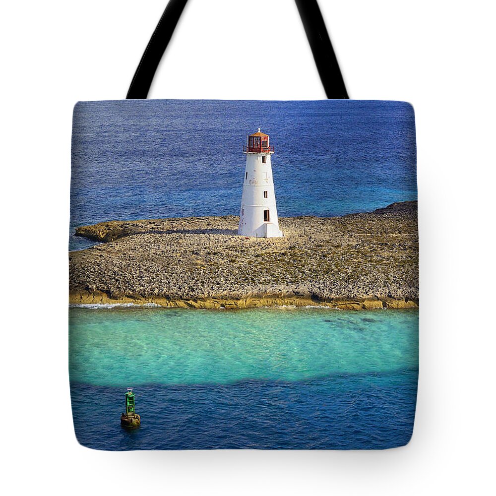 Lighthouse Tote Bag featuring the photograph Bahamian Lighthouse by Greg Norrell