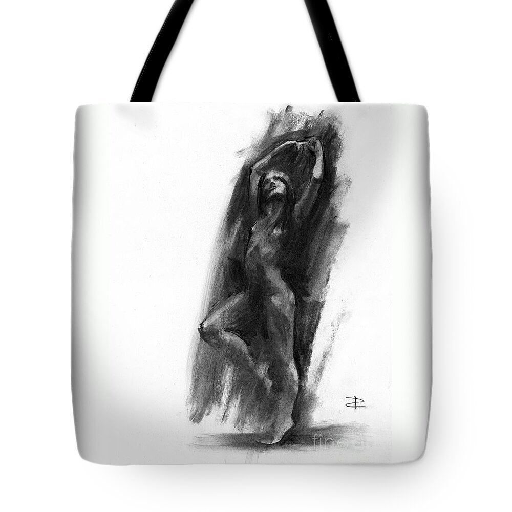 Balance Tote Bag featuring the drawing Balance by Paul Davenport