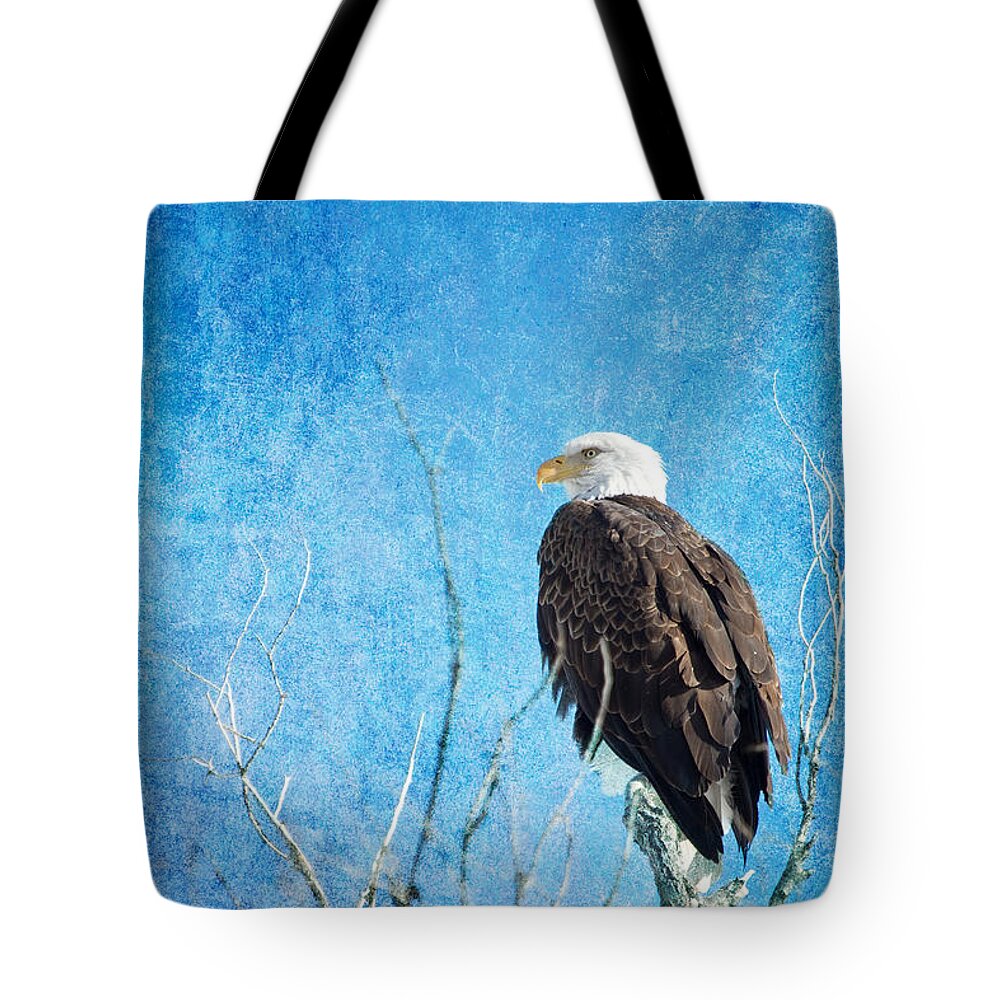 Bald Eagle Tote Bag featuring the photograph Bald Eagle Blues by James BO Insogna
