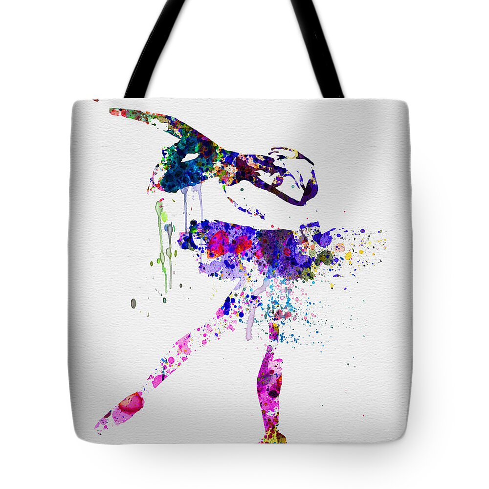 Ballet Tote Bag featuring the painting Ballerina Watercolor 2 by Naxart Studio