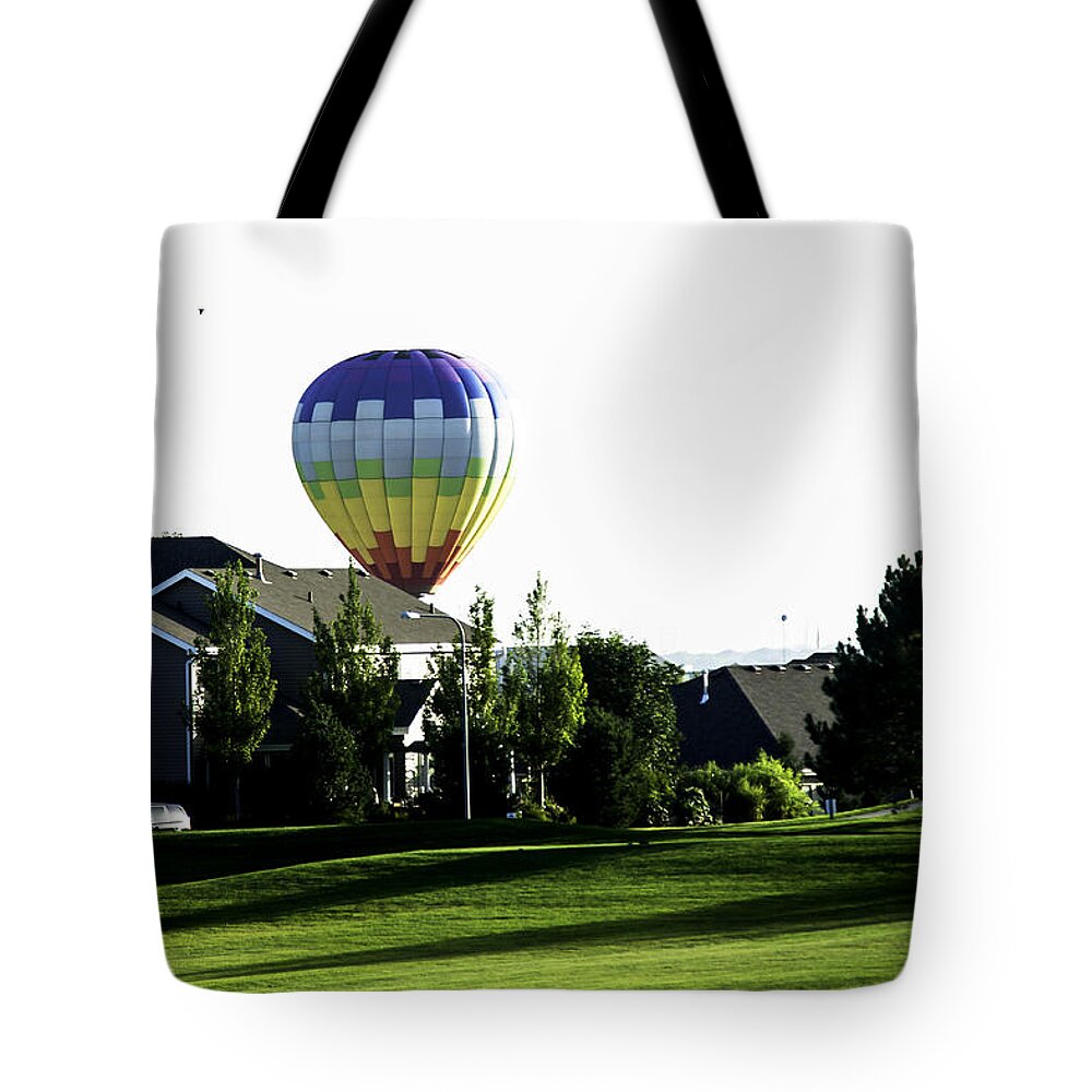 Hot Air Balloon Tote Bag featuring the photograph Balloon House by Ed Peterson