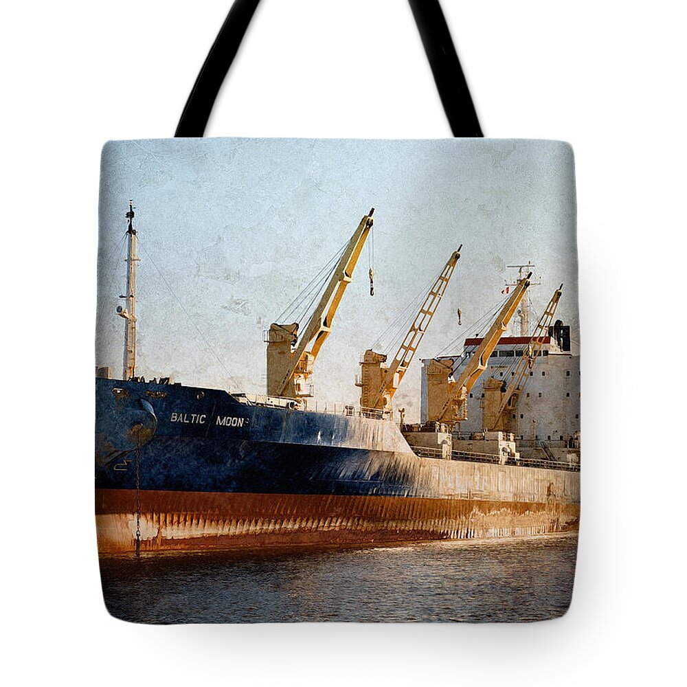 Ship Tote Bag featuring the photograph Baltic Moon by WB Johnston