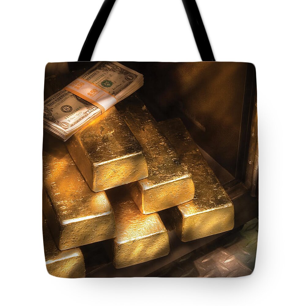 Savad Tote Bag featuring the photograph Banker - My Precious by Mike Savad