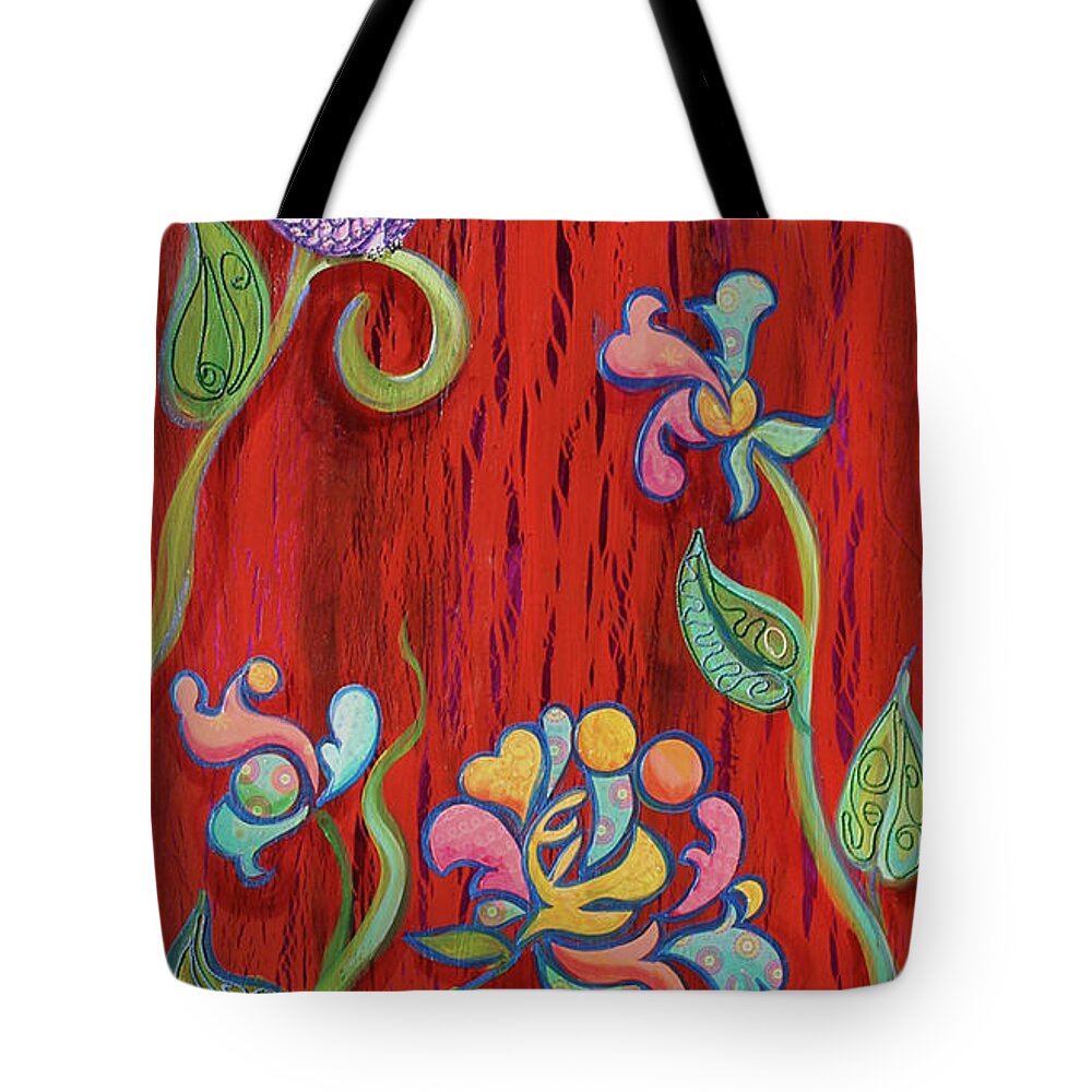Bird Tote Bag featuring the painting Barn Birdys Mixed Media Art Painting by Shelley Overton