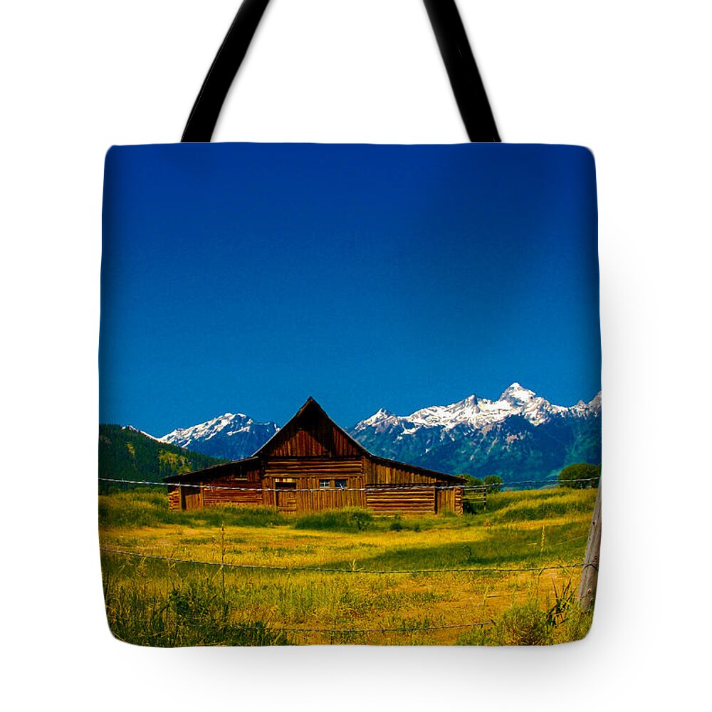 Nature Tote Bag featuring the photograph Barn in Grand Teton by Dany Lison
