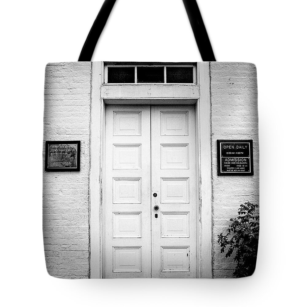 Doors Tote Bag featuring the photograph Barney's Doors by Mark Miller