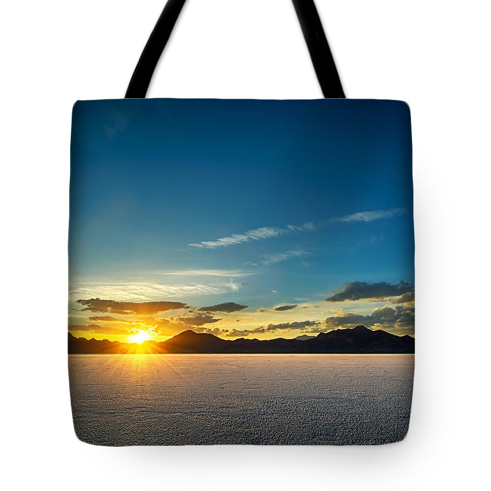 Bonneville Tote Bag featuring the photograph Barren Valley by Brett Engle